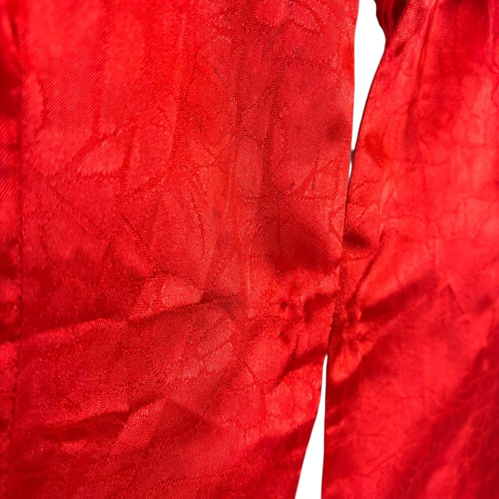 Elsje and Fred Red Mid Length Faux Fur Trim Jacket Small - Picture 6 of 11